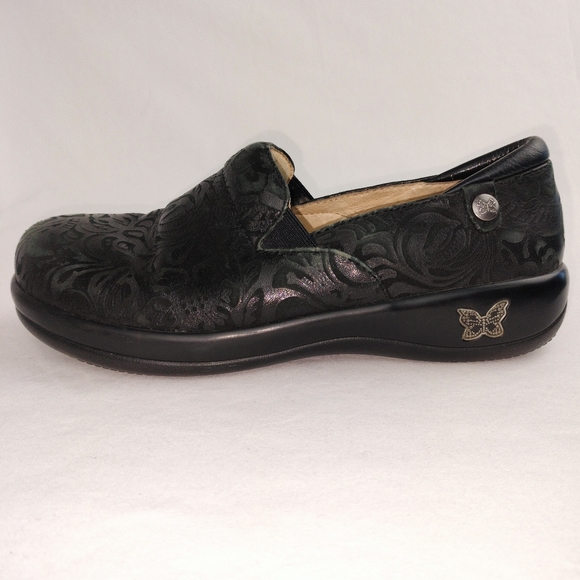 Alegria 'KEL-431' Tooled Leather Upper and Lining Clog EUC Sz. 5.5 - Picture 4 of 10